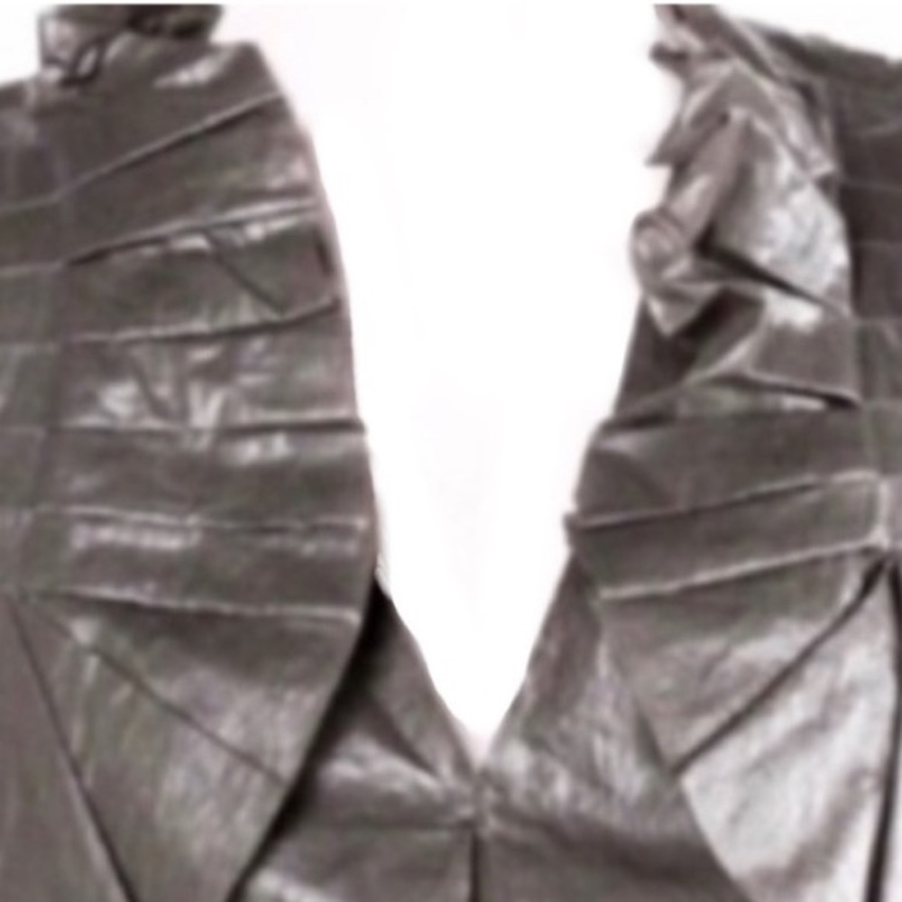 Ports 1961 Cropped Bamboo Runway Bolero Ruffle Front Jacket - Picture 5 of 11